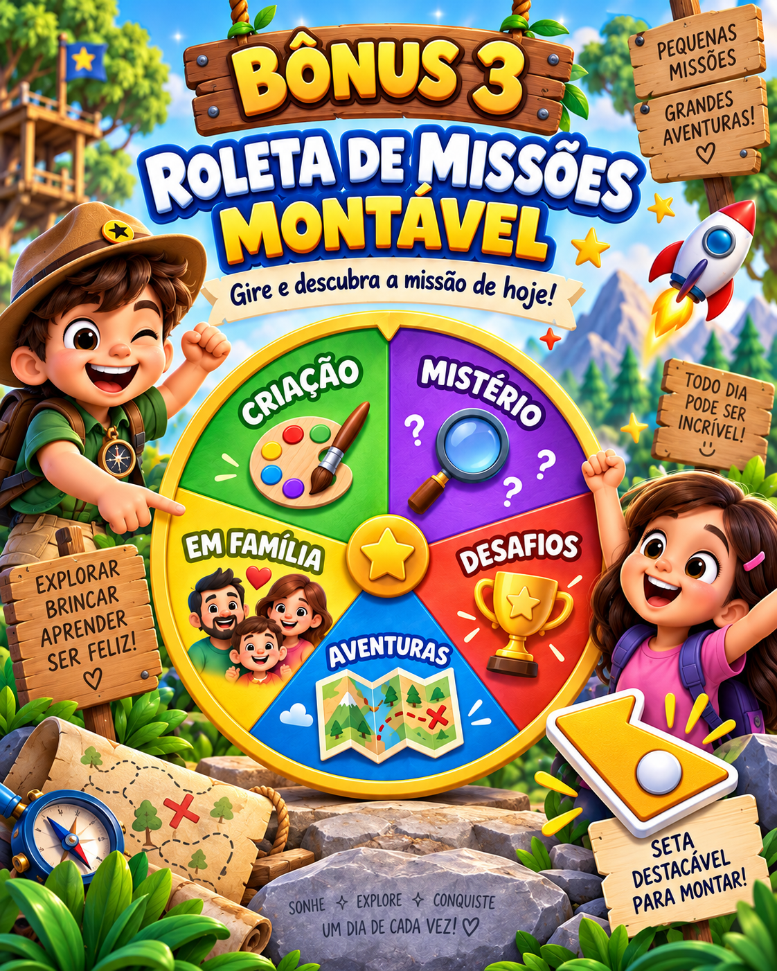Prévia do Bônus 3 — Roleta de Missões Montável